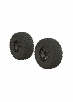 Arrma AR550043 - DBoots Fortress SC Tire Set Glued - Black Chrome