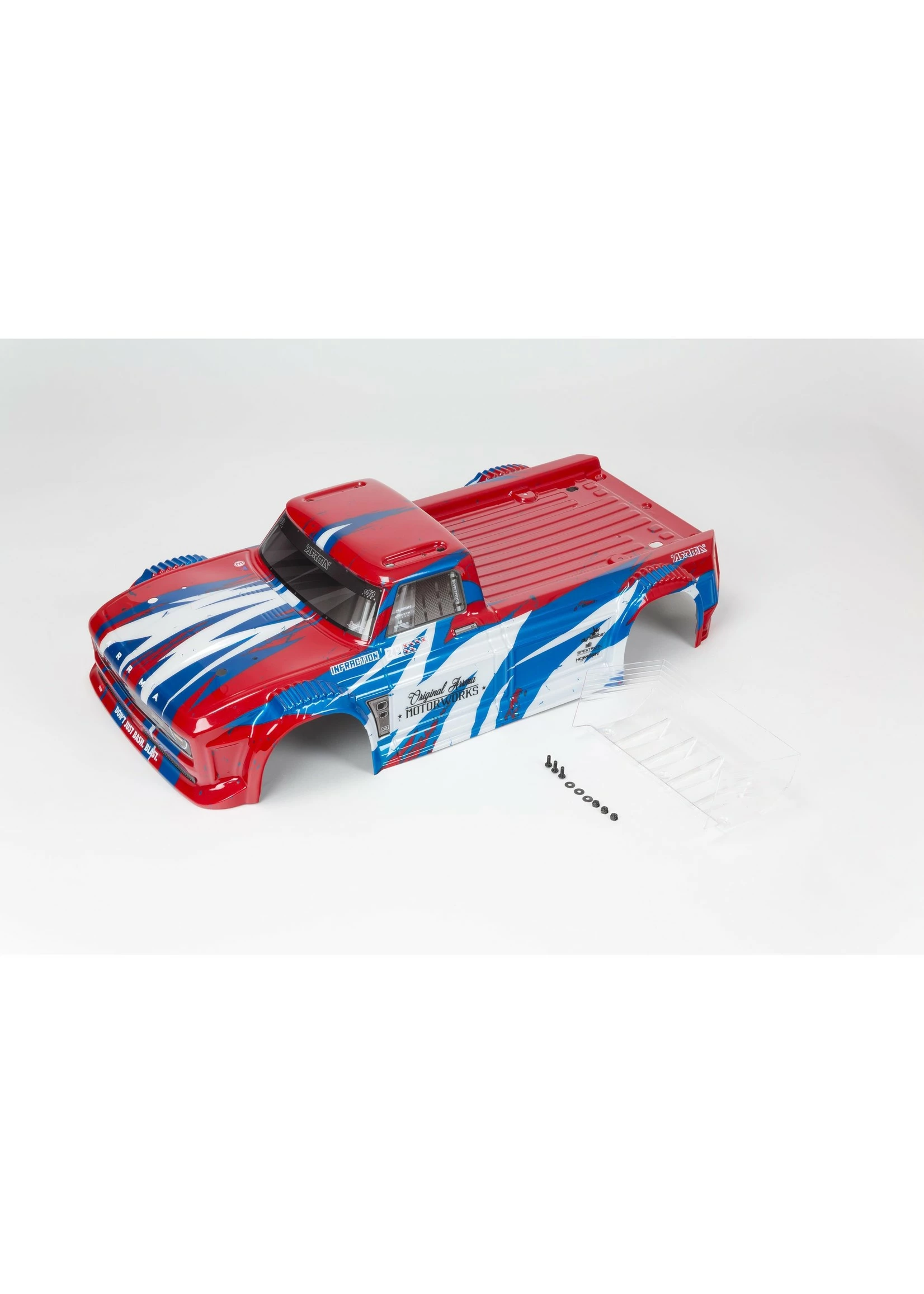 Arrma ARA414001 - Infraction 4x4 Mega Finished Body - Red/Blue 3 Arrma ARA414001 - Infraction 4x4 Mega Finished Body - Red/Blue