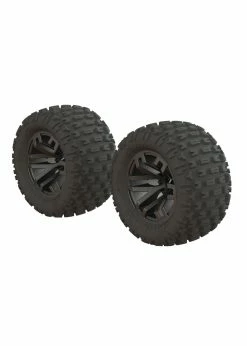 Arrma ARA550086 - DBoots Fortress MT Tire Set Glued Gun Metal