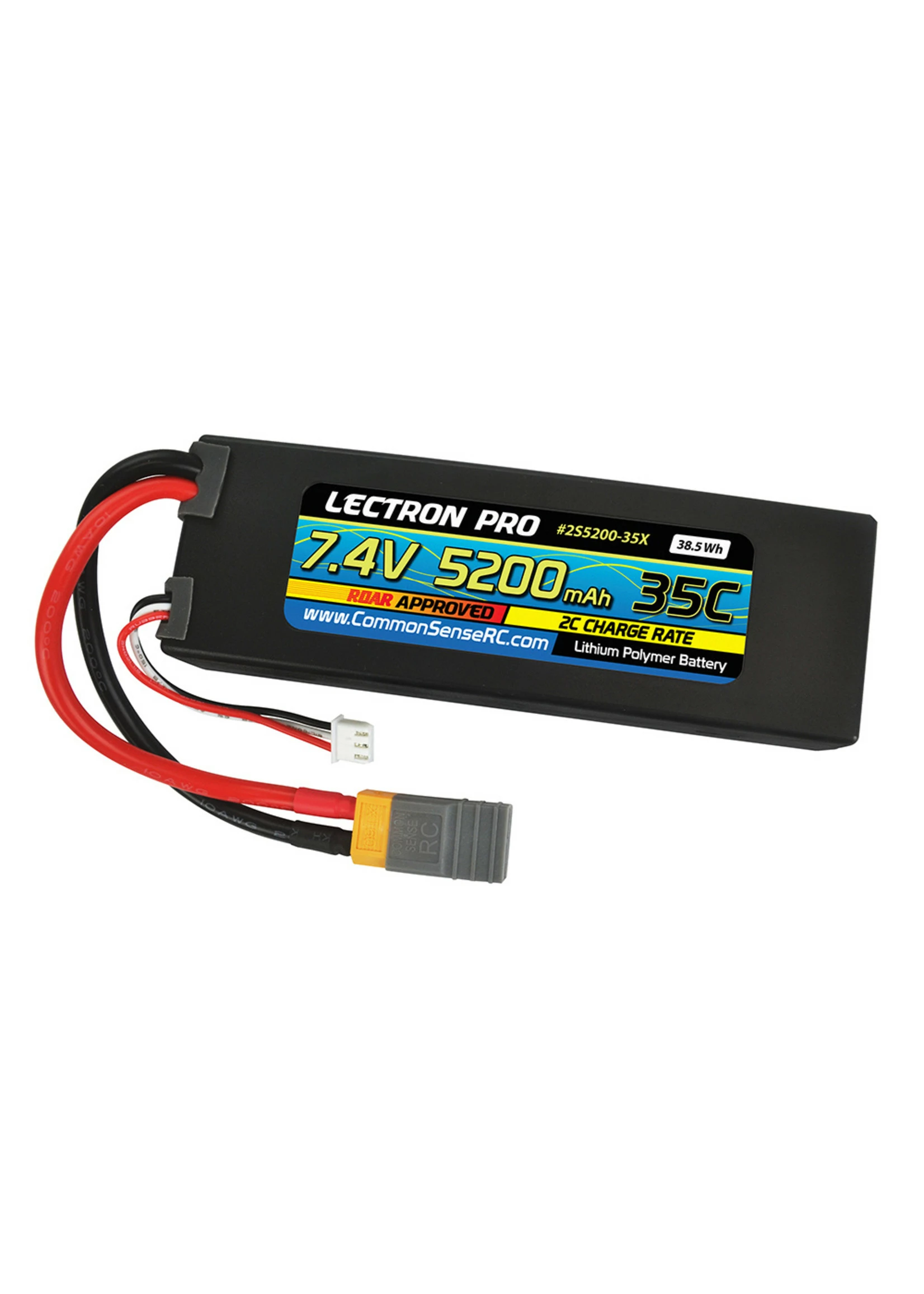 COMMON SENSE RC 2S5200-35X - 7.4V 5200 35c Lipo XT60 3 COMMON SENSE RC 2S5200-35X - 7.4V 5200 35c Lipo XT60