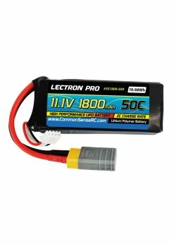COMMON SENSE RC 3S1800-50X - Lipo 11.1V 1800mAh 50C Lipo