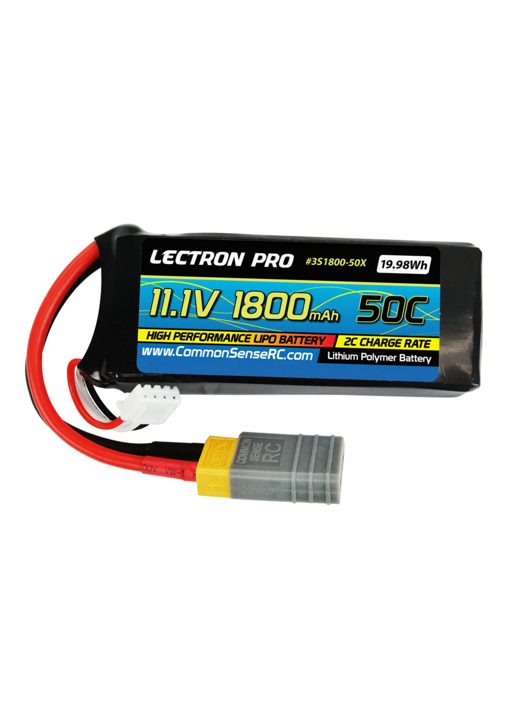 COMMON SENSE RC 3S1800-50X - Lipo 11.1V 1800mAh 50C Lipo 3 COMMON SENSE RC 3S1800-50X - Lipo 11.1V 1800mAh 50C Lipo
