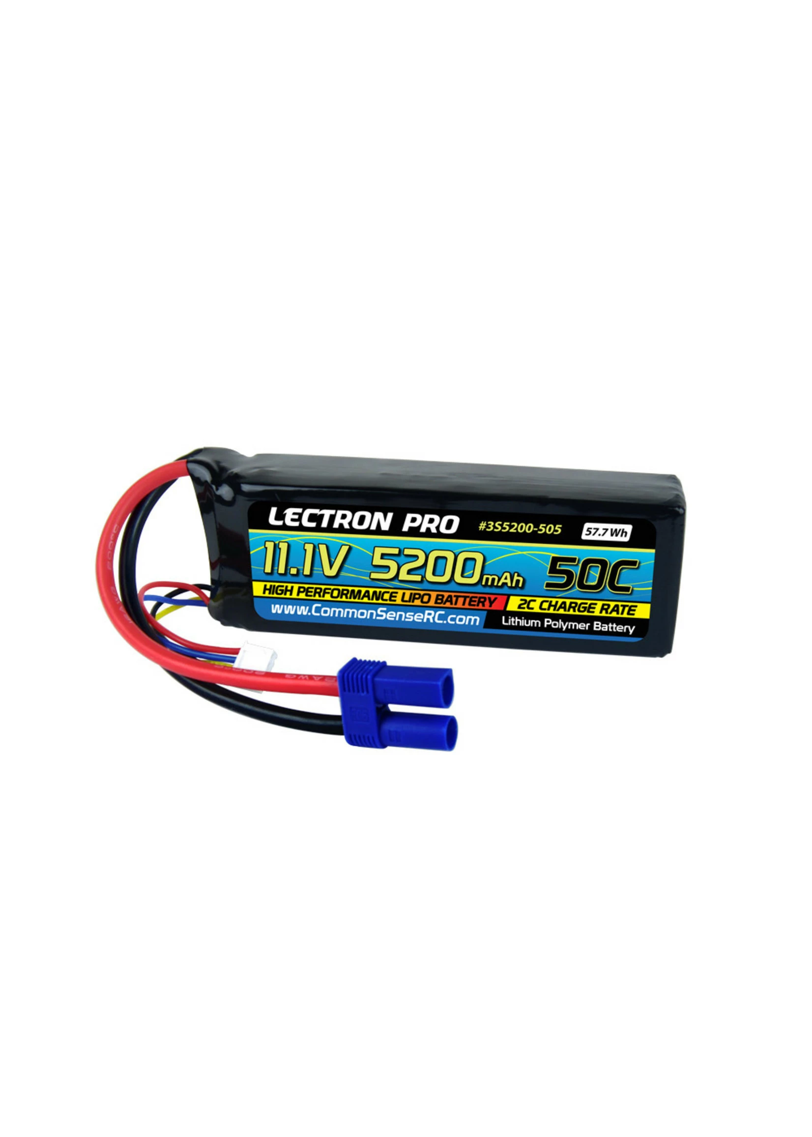 COMMON SENSE RC 3S5200-505 - 11.1V 5200mAh 50C Lipo Battery With EC5 Connector 3 COMMON SENSE RC 3S5200-505 - 11.1V 5200mAh 50C Lipo Battery With EC5 Connector
