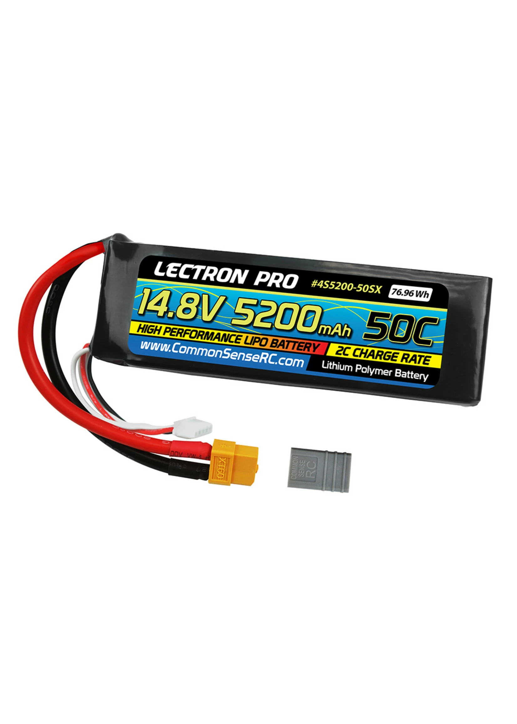 COMMON SENSE RC 4S5200-50SX - 14.8V 5200mAh 50C Lipo Battery Soft Pack With XT60 Connector + CSRC Adapter 3 COMMON SENSE RC 4S5200-50SX - 14.8V 5200mAh 50C Lipo Battery Soft Pack With XT60 Connector + CSRC Adapter