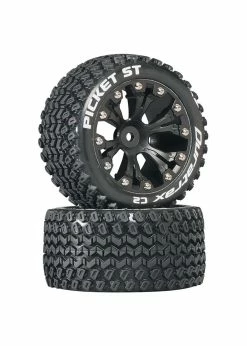 Duratrax DTXC3548 - Picket ST 2.8" 2WD Mounted Rear C2 Tires - Black