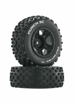 Duratrax DTXC3704 - Punch SC C2 Mounted Front Tires: Slash