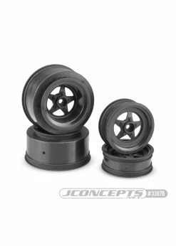 JCONCEPTS JCO3387B - Startec Street Eliminator Wheels For Traxxas Slash And Bandit - Black