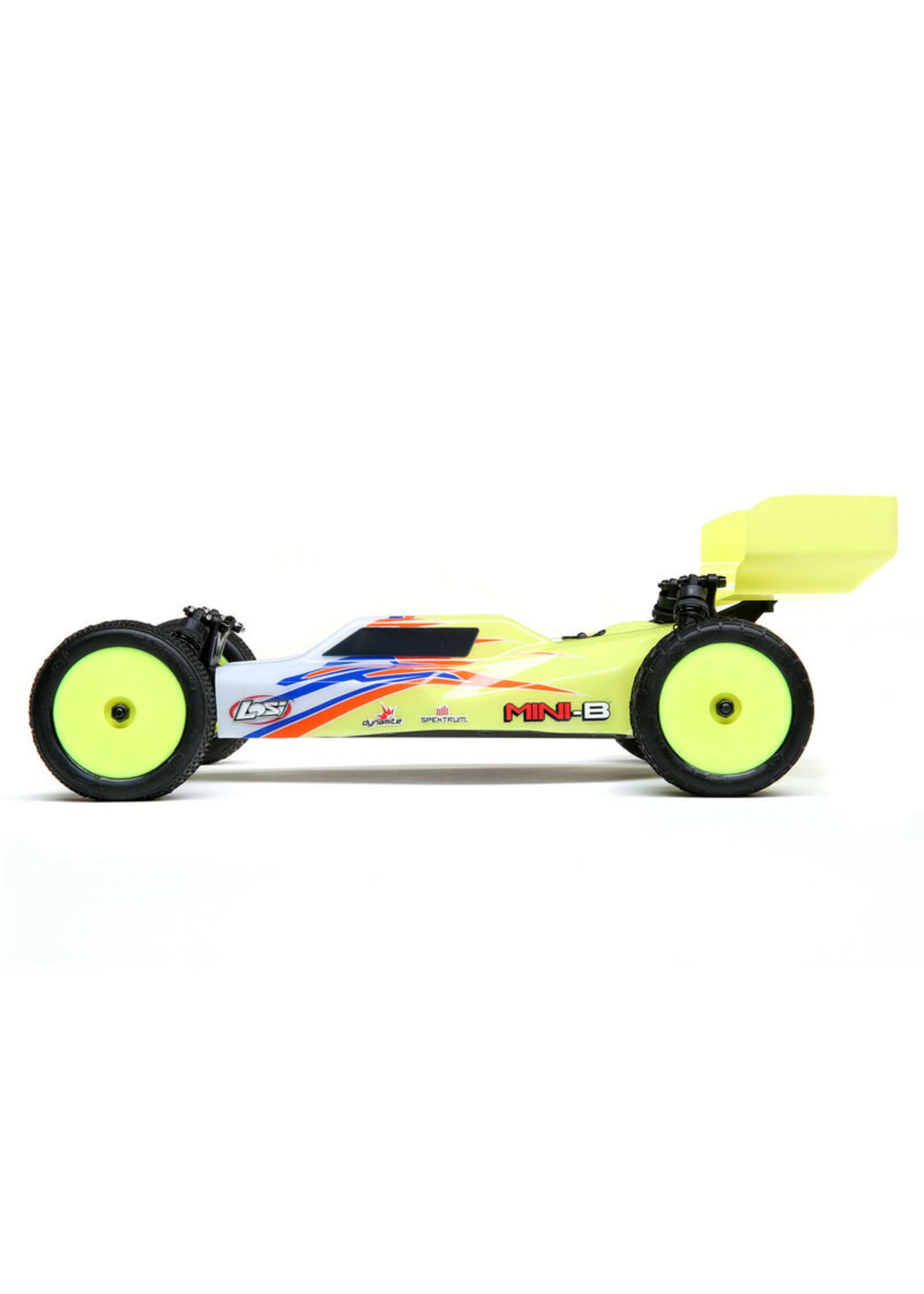 LOSI 1/16 Mini-B Brushed 2WD RTR Buggy - Yellow/White 6 LOSI 1/16 Mini-B Brushed 2WD RTR Buggy - Yellow/White - Image 4