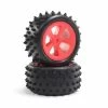 LOSI LOS41023 - 4 Row Rear Tires, Mounted, Red (2): Mini JRX2 -Rc Car Component Shop losi los41023 4 row rear tires mounted red 2 mini