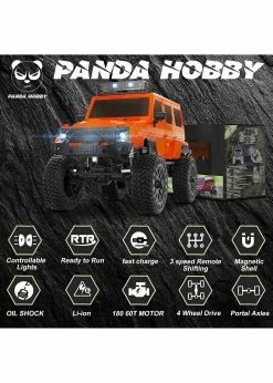 Panda 1/24 Tetra24 X3 Portal Edition RTR Scale Mini Crawler - Orange 11 Panda 1/24 Tetra24 X3 Portal Edition RTR Scale Mini Crawler - Orange -Rc Car Component Shop panda 1 24 tetra24 x3 portal edition rtr scale min 4