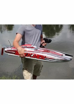 PRO BOAT Lackjack 42" 8S Brushless Catamaran RTR - White/Red -Rc Car Component Shop pro boat blackjack 42 8s brushless catamaran rtr w 11