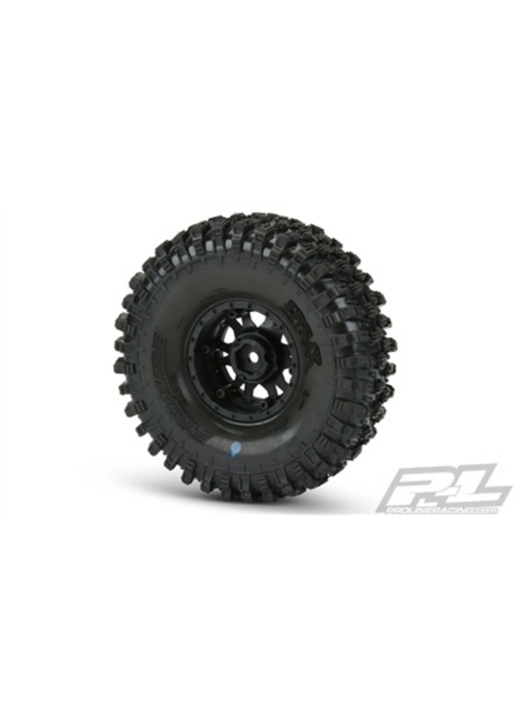 Pro-Line 10128-13 - Hyrax 1.9 G8 Mounted Impulse Black/Silver Wheels (2) 4 Pro-Line 10128-13 - Hyrax 1.9 G8 Mounted Impulse Black/Silver Wheels (2) - Image 2