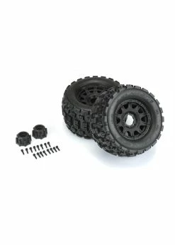 PRO-LINE PRO1012710 - Badlands MX38 3.8" Mounted Raid MT Tires, 8x32 17mm F/R