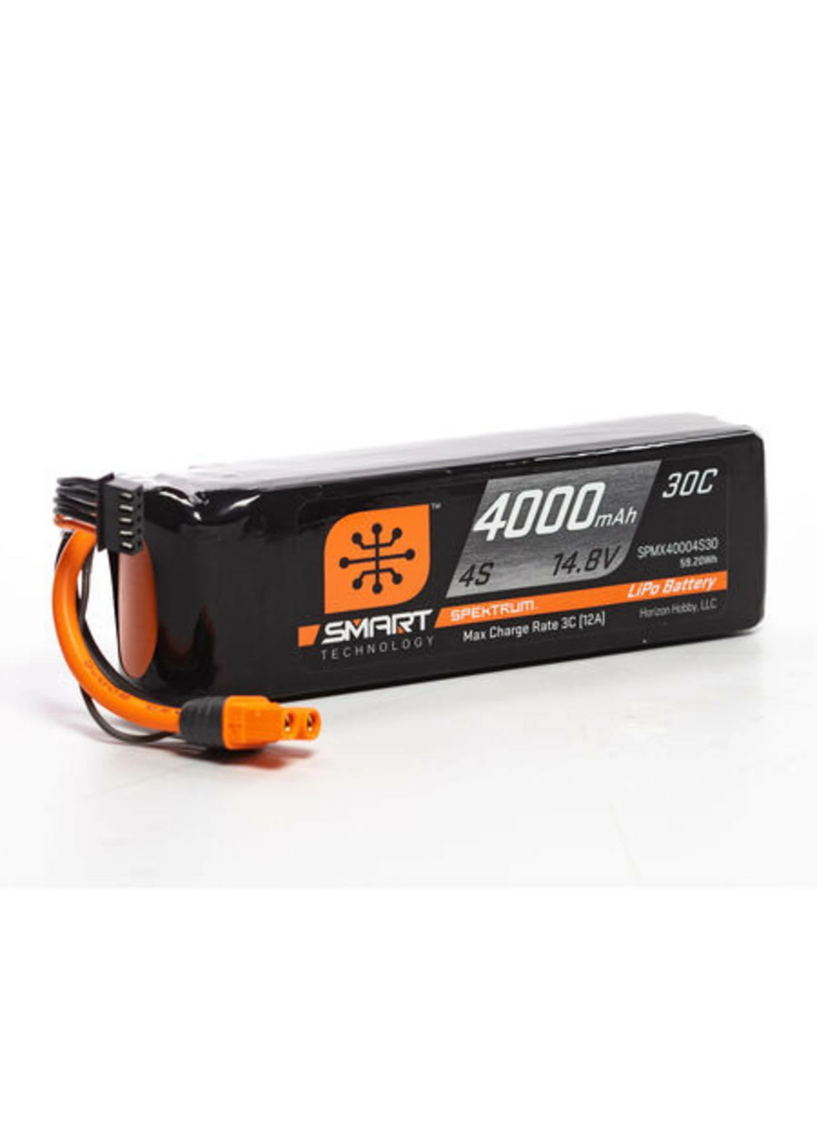 Spektrum SPMX40004S30 - 14.8V 4000mAh 4S 30C Smart LiPo Battery: IC3 3 Spektrum SPMX40004S30 - 14.8V 4000mAh 4S 30C Smart LiPo Battery: IC3