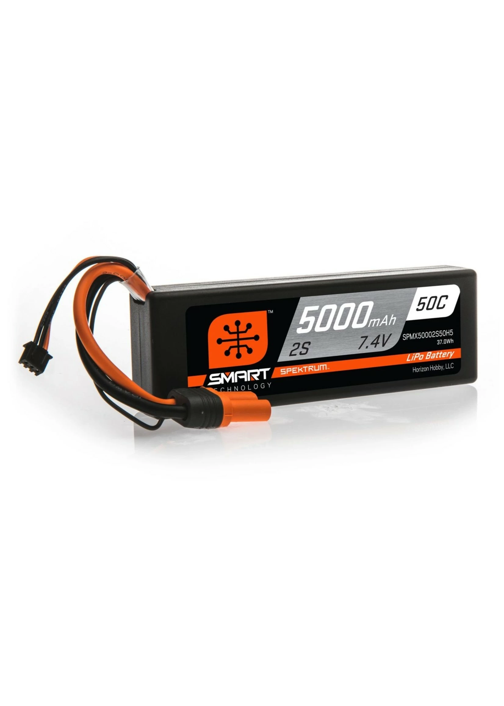 Spektrum SPMX50002S50H5 - 7.4V 5000mAh 2S 50C Smart Hardcase LiPo Battery: IC5 3 Spektrum SPMX50002S50H5 - 7.4V 5000mAh 2S 50C Smart Hardcase LiPo Battery: IC5