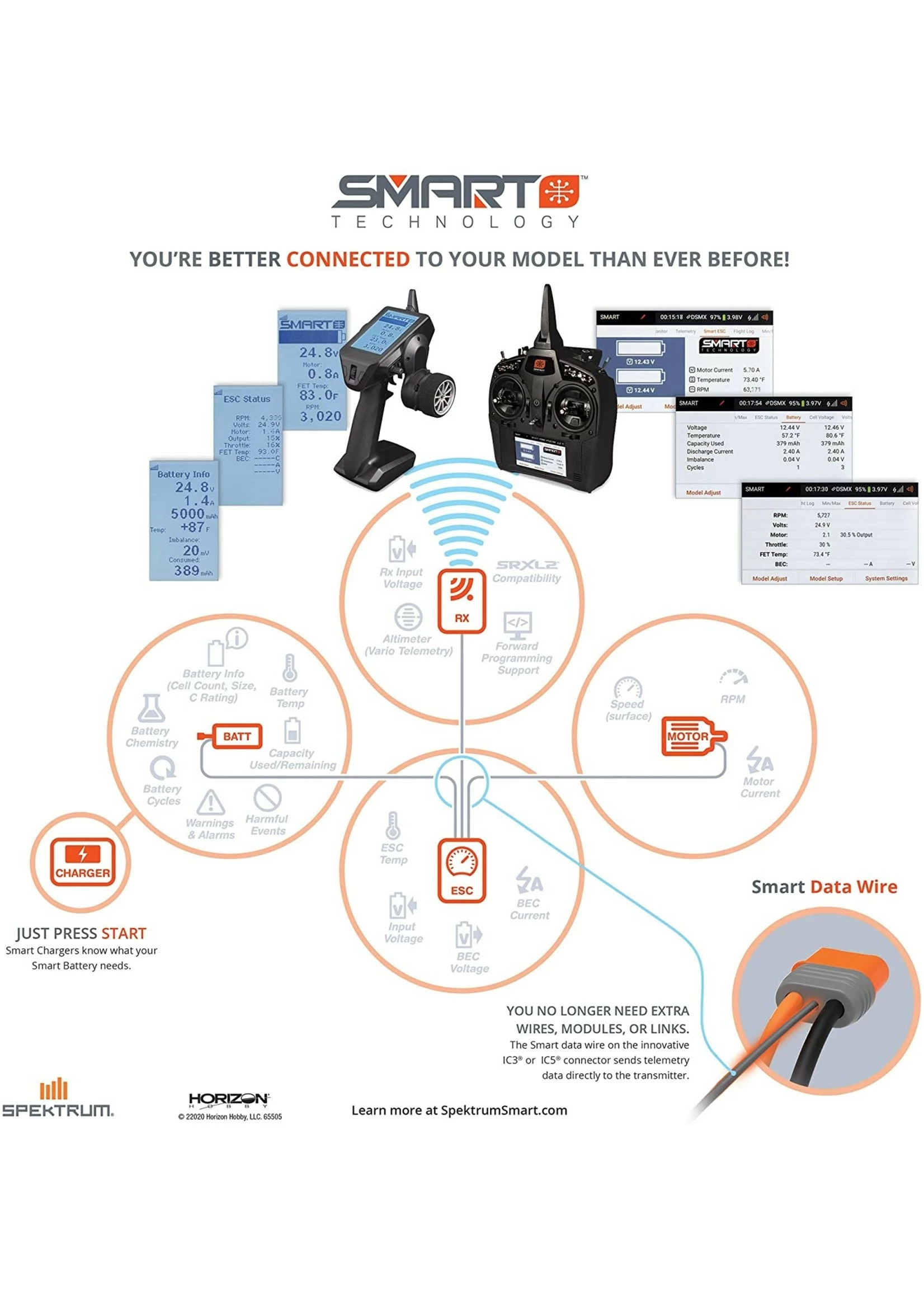 Spektrum SPMXAE1030 - Avian 30Amp Brushless Smart ESC - 3S-6S 7 Spektrum SPMXAE1030 - Avian 30Amp Brushless Smart ESC - 3S-6S - Image 5