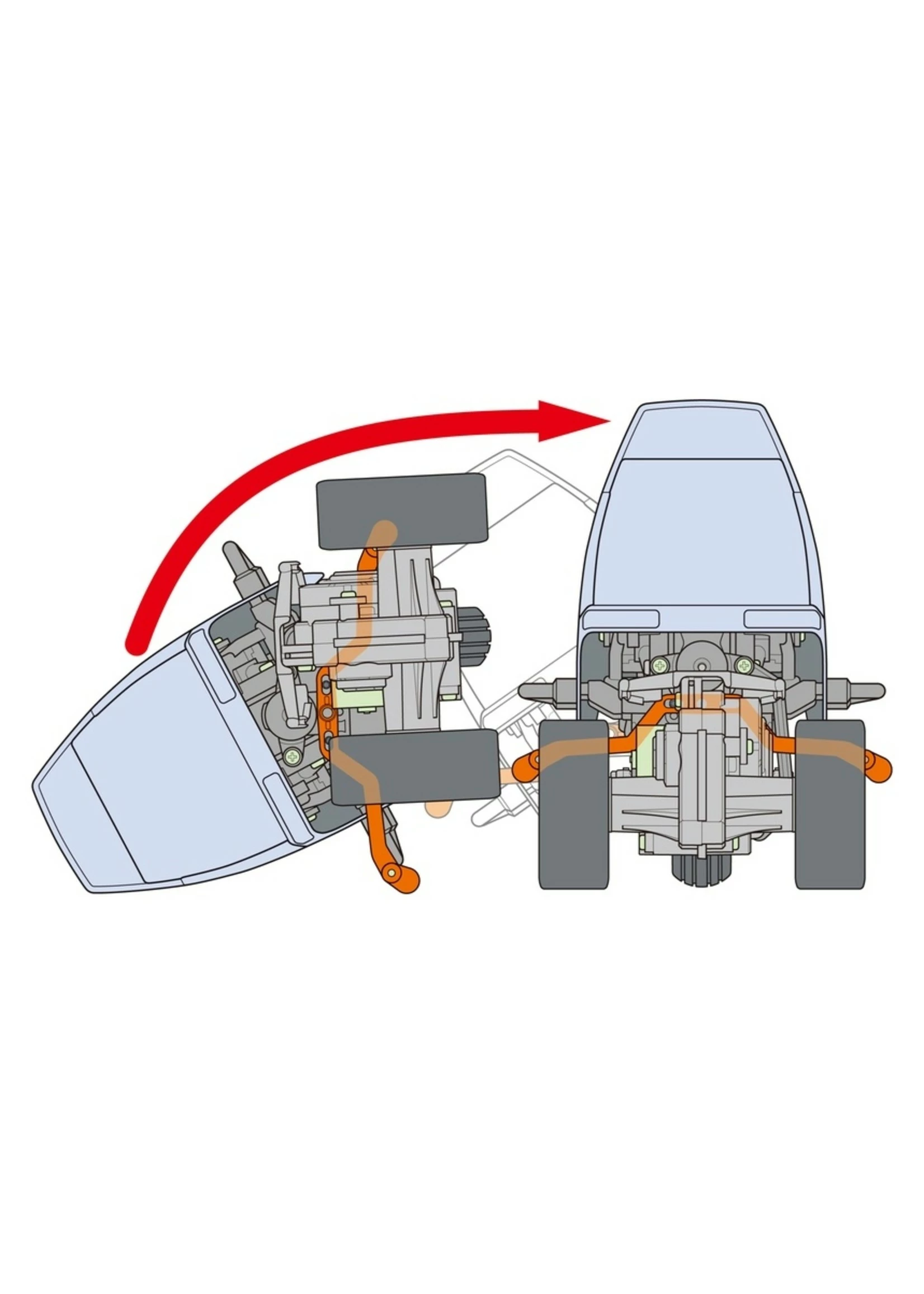 Tamiya 1/8 Dancing Rider Trike - T3-01 Chassis Kit 6 Tamiya 1/8 Dancing Rider Trike - T3-01 Chassis Kit - Image 4