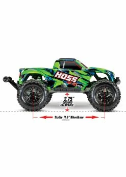 Traxxas 1/10 Hoss 4X4 VXL RTR Monster Truck - Green -Rc Car Component Shop traxxas 1 10 hoss 4x4 vxl rtr monster truck green 11