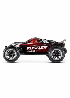 Traxxas 1/10 Rustler 2WD RTR Stadium Truck With Lights - Red/Black -Rc Car Component Shop traxxas 1 10 rustler 2wd rtr stadium truck with li 3