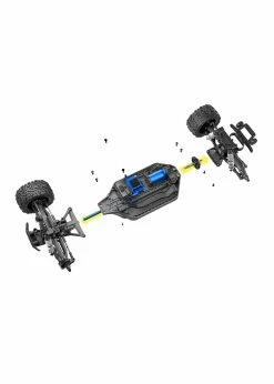 Traxxas 1/10 Rustler 4X4 VXL Brushless RTR 4WD Stadium Truck - Solar Flare -Rc Car Component Shop traxxas 1 10 rustler 4x4 vxl brushless rtr 4wd sta 22