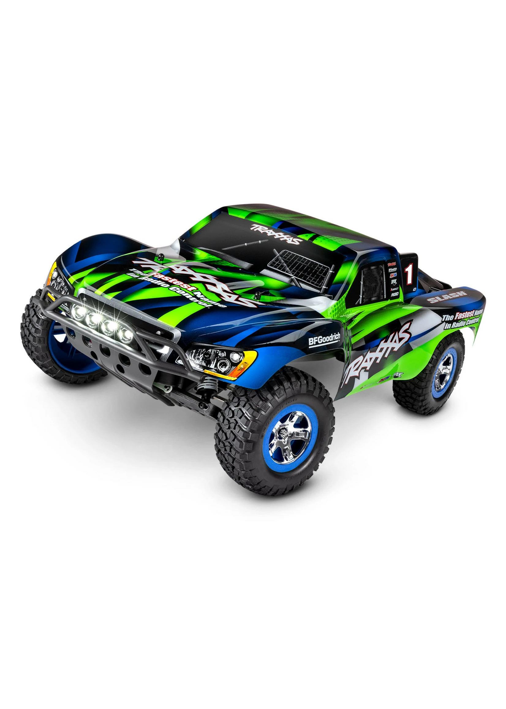 Traxxas 1/10 Slash 2WD RTR Short-Course Race Truck With Lights - Green 3 Traxxas 1/10 Slash 2WD RTR Short-Course Race Truck With Lights - Green