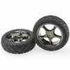 Traxxas 2479A - Tracer 2.2" Black Chrome Wheels / Anaconda® 2.2" Tires -Rc Car Component Shop traxxas 2479a tracer 22 black chrome wheels anacon