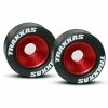 Traxxas 5186 - Machined Aluminum Ball Bearing Wheels With Rubber Tires - Red -Rc Car Component Shop traxxas 5186 machined aluminum ball bearing wheels