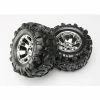 Traxxas 5673 - Geode Chrome Wheels / Canyon AT Tires -Rc Car Component Shop traxxas 5673 geode chrome wheels canyon at tires