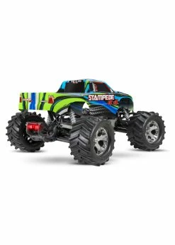 Traxxas 67054-61BLU - Stampede 4X4 With LED Lights - Blue/Green -Rc Car Component Shop traxxas 67054 61blu stampede 4x4 with led lights b 2