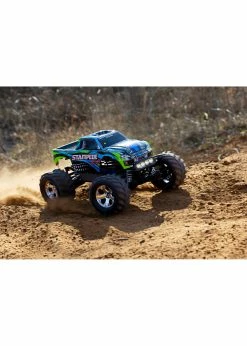 Traxxas 67054-61BLU - Stampede 4X4 With LED Lights - Blue/Green -Rc Car Component Shop traxxas 67054 61blu stampede 4x4 with led lights b 4