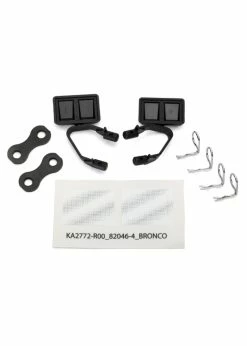 Traxxas 8073 - Side Mirrors With Retainers - Black