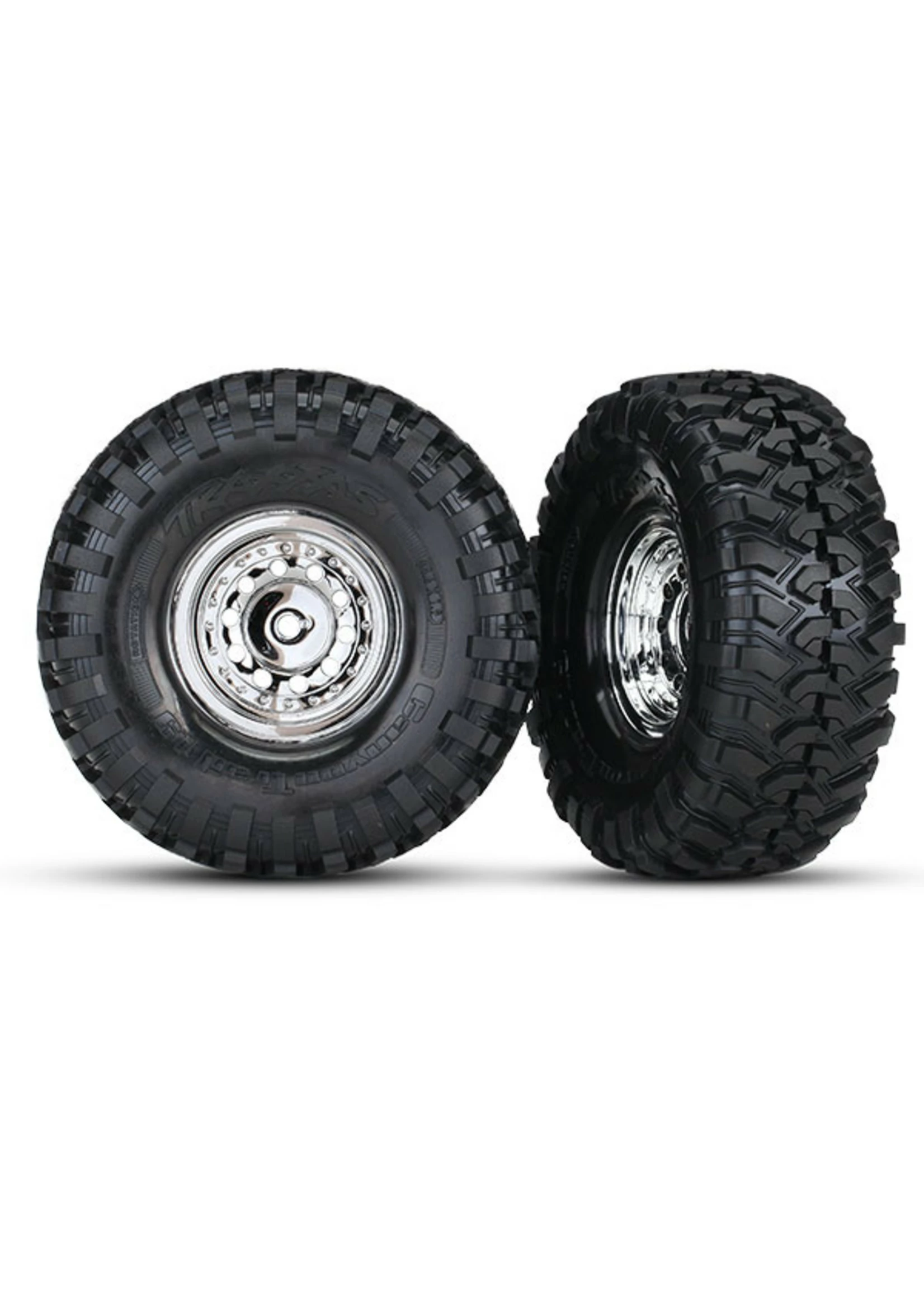 Traxxas 8177 - 1.9" Chrome Wheels / Canyon Trail 4.6x1.9” Tires 3 Traxxas 8177 - 1.9" Chrome Wheels / Canyon Trail 4.6x1.9” Tires