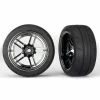 Traxxas 8374 - Split-Spoke Black Chrome Wheels / 1.9" Response Tires - X-Wide -Rc Car Component Shop traxxas 8374 split spoke black chrome wheels 19 re