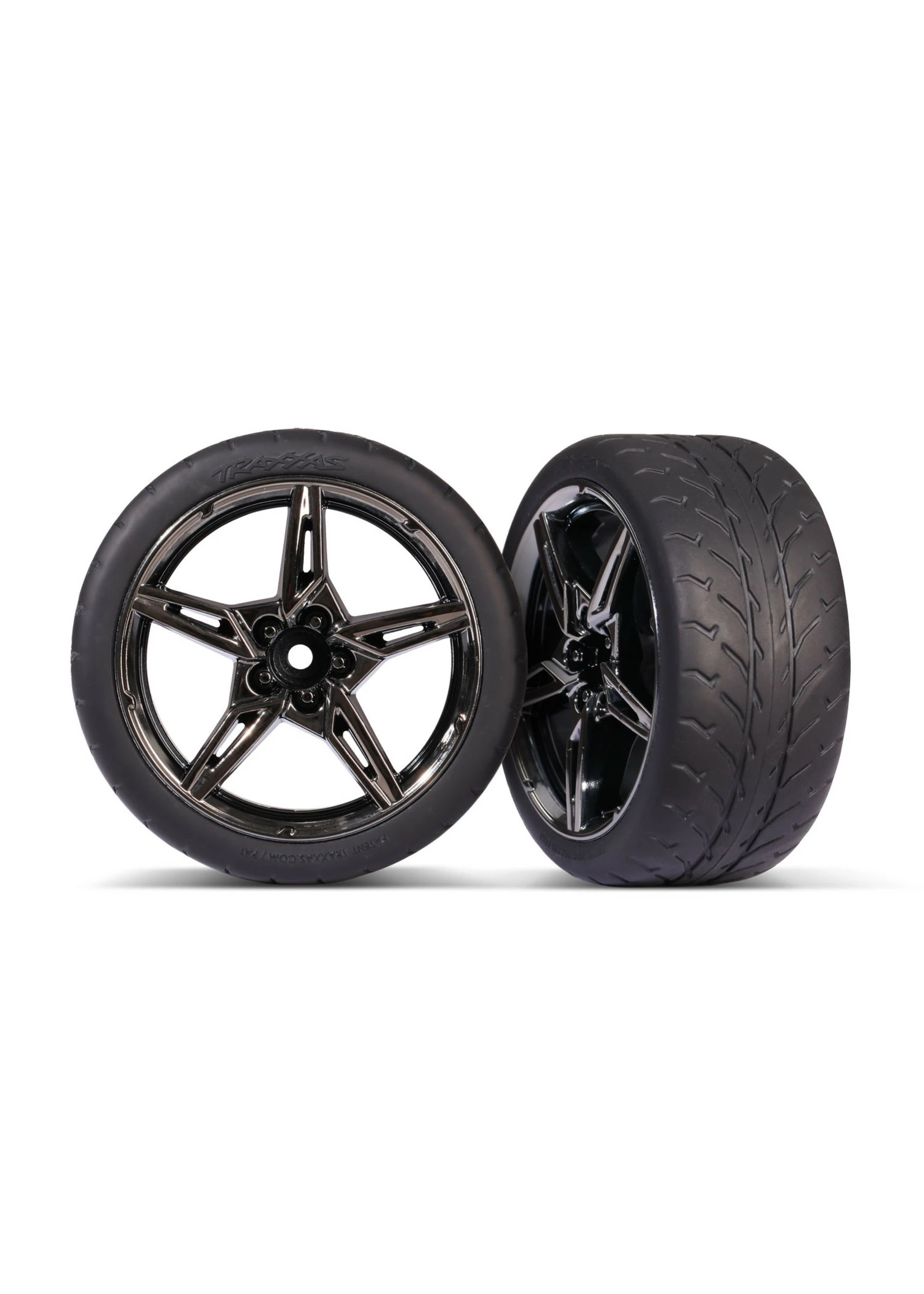 Traxxas 9371 - Split-Spoke Black Chrome Wheels / Response Tires 3 Traxxas 9371 - Split-Spoke Black Chrome Wheels / Response Tires