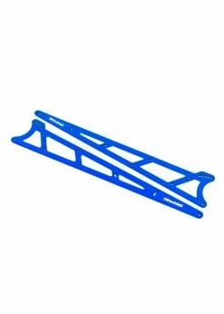 Traxxas 9462X - Wheelie Bar Side Plates - Blue Aluminum