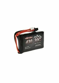 Venom Racing 15206 - 7.4V 430mAh 2S 30C LiPo Battery, JST-PH 2.0: SCX24